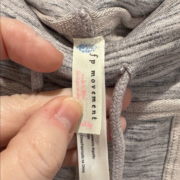 Free People Movement Dark Gray Leggings XL Athleisure Drawstring Pocket - Picture 6 of 6